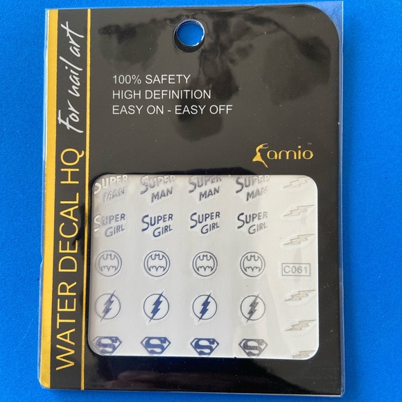 silver DC Superhero - Nail Art Decal - Picture 2 of 2